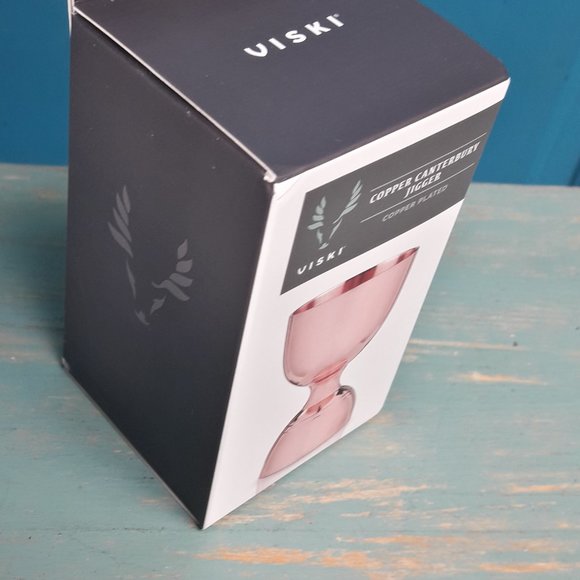 Jigger Double Shot Glass Copper Canterbury NEW Viski Bar Ware New with Tag n Box - Picture 13 of 13